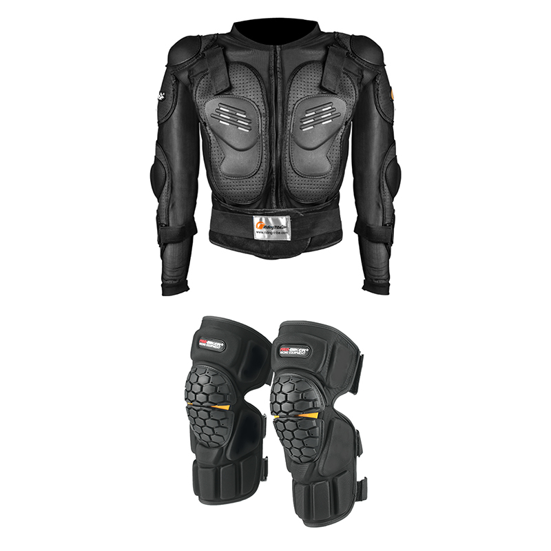 Motorcycle Gear Wall Mount - Adult Motorcycle Protective Jacket and Knee