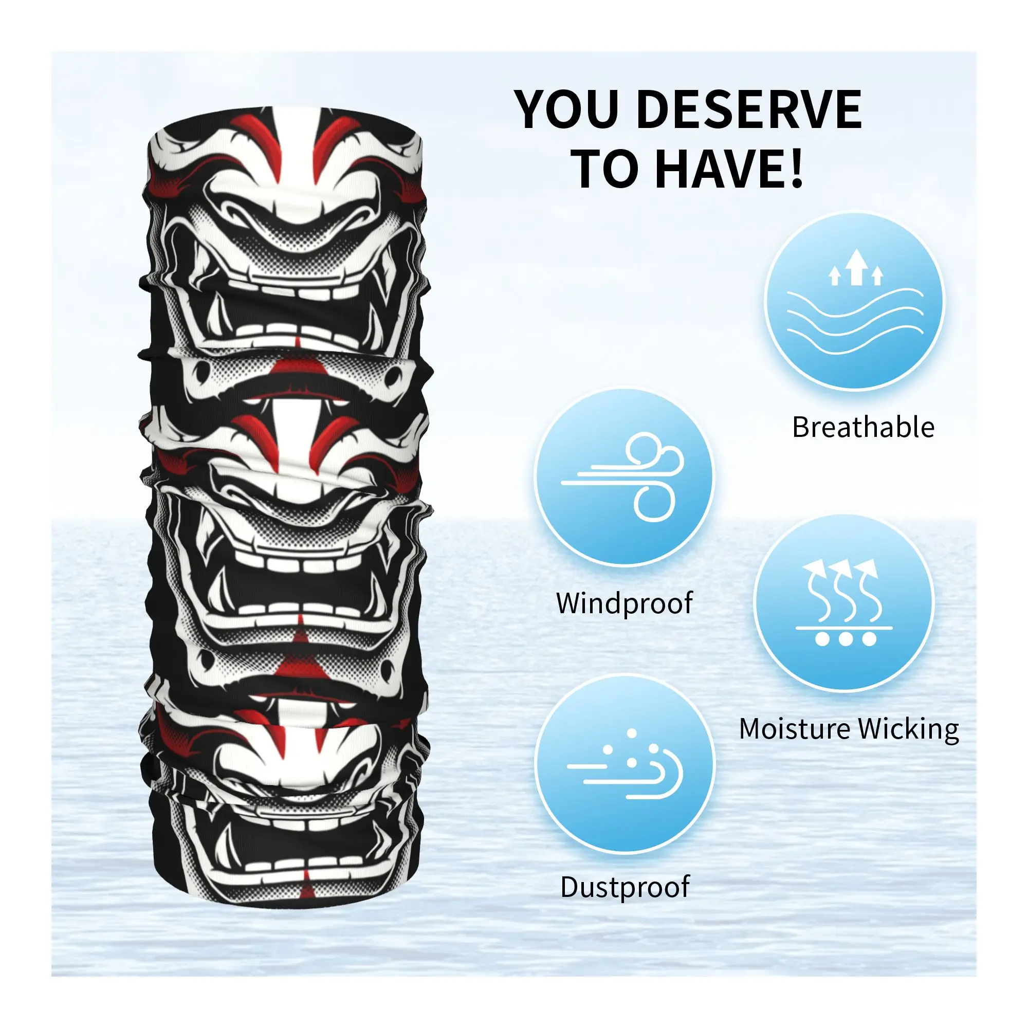 New White Red Okami Kitsune Ka - đánh giá và giá Neck Warmer Balaclava