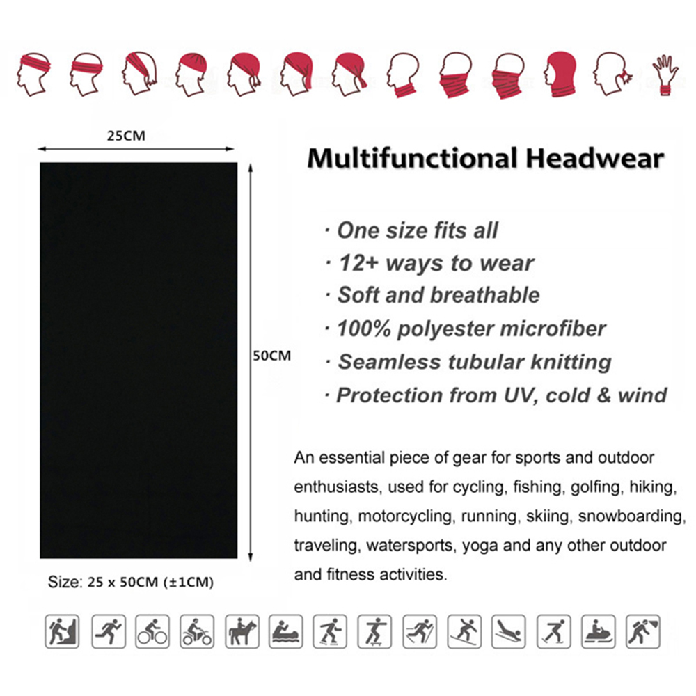 Seamless Solid Color Bandanas  - đánh giá và giá Neck Warmer Balaclava