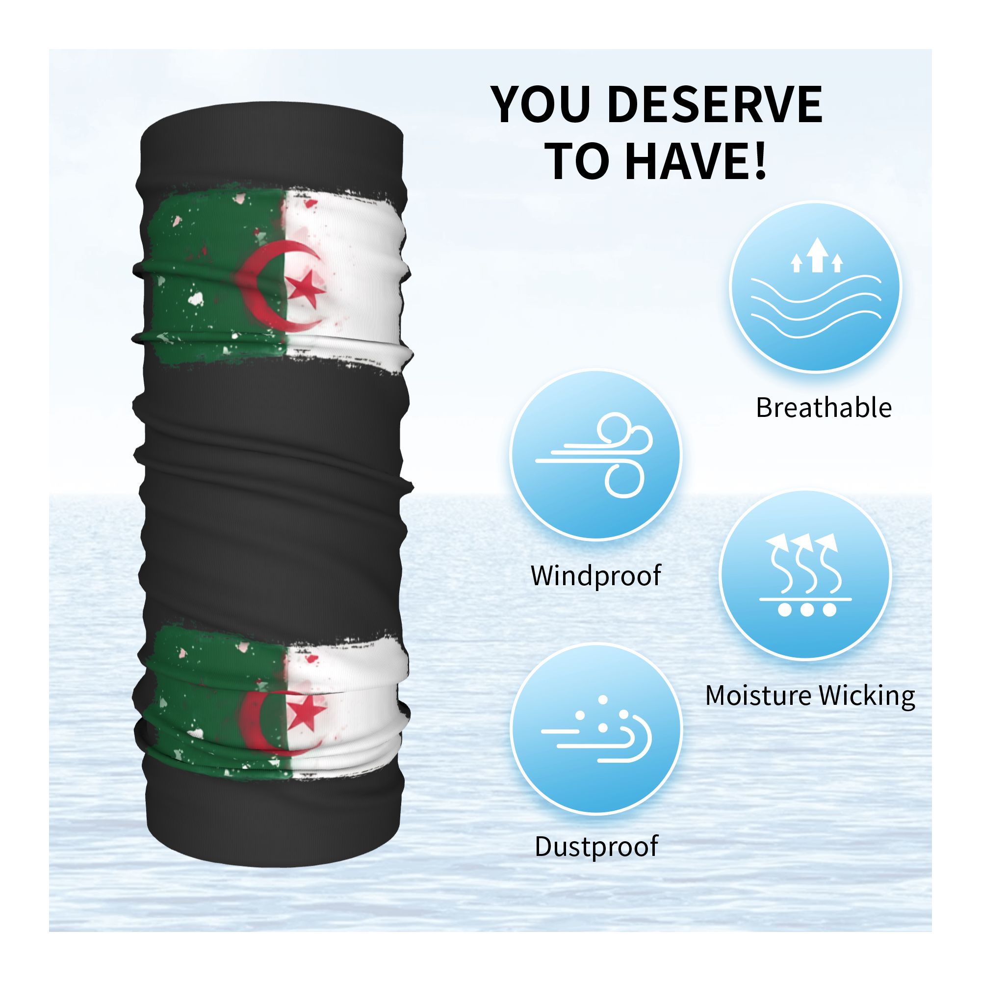 Flag of Algeria Bandana  Retro - đánh giá và giá Neck Warmer Balaclava